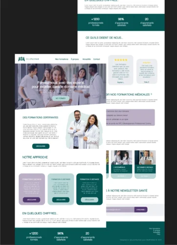 Portfolio - Création de site internet - Cabinet de formations médicales